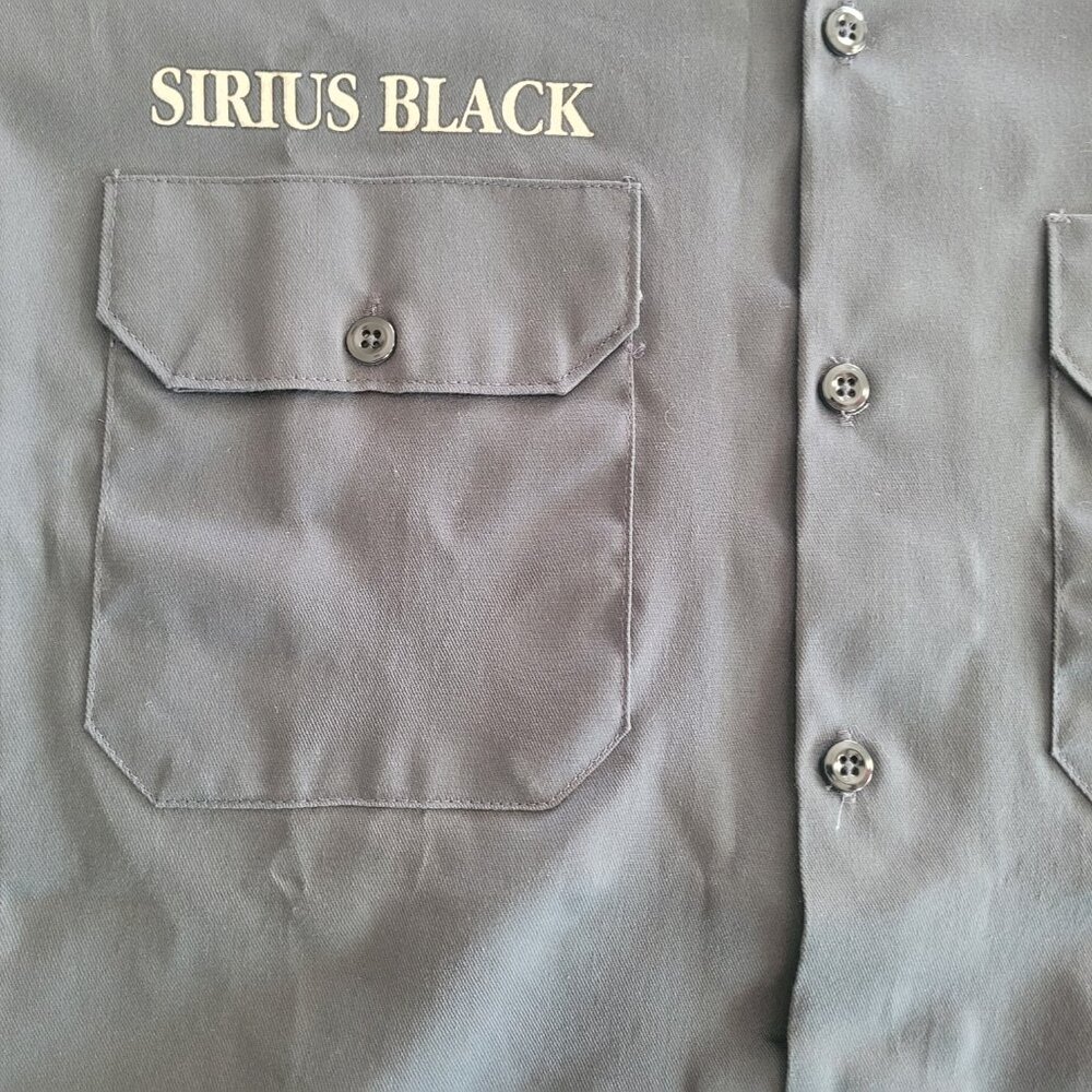 Harry Potter Sirius Black Azkaban Prison Shirt – Men's Large Cosplay Button-Up - Picture 5 of 14